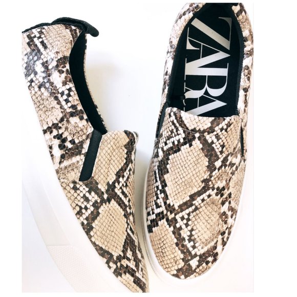 Zara Shoes - Zara Women Snakeskin print sneakers size 9